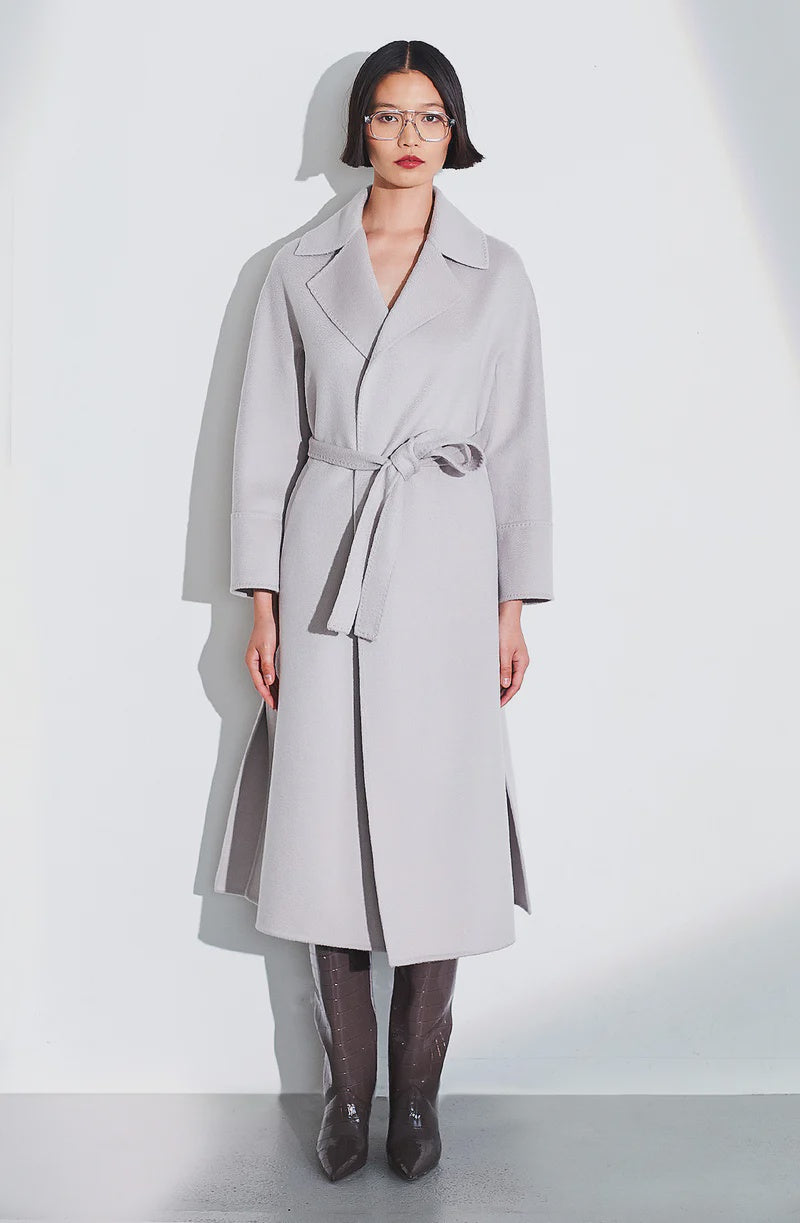 Long Tie Wool Coat