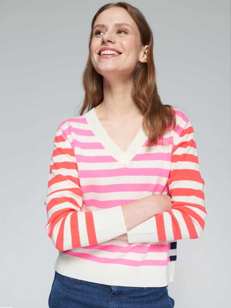 Stripe jumper-Pink