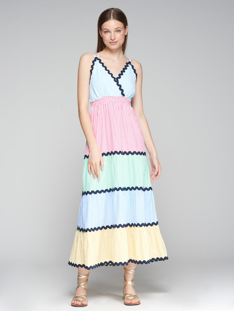 Midi Dress - colourblocked