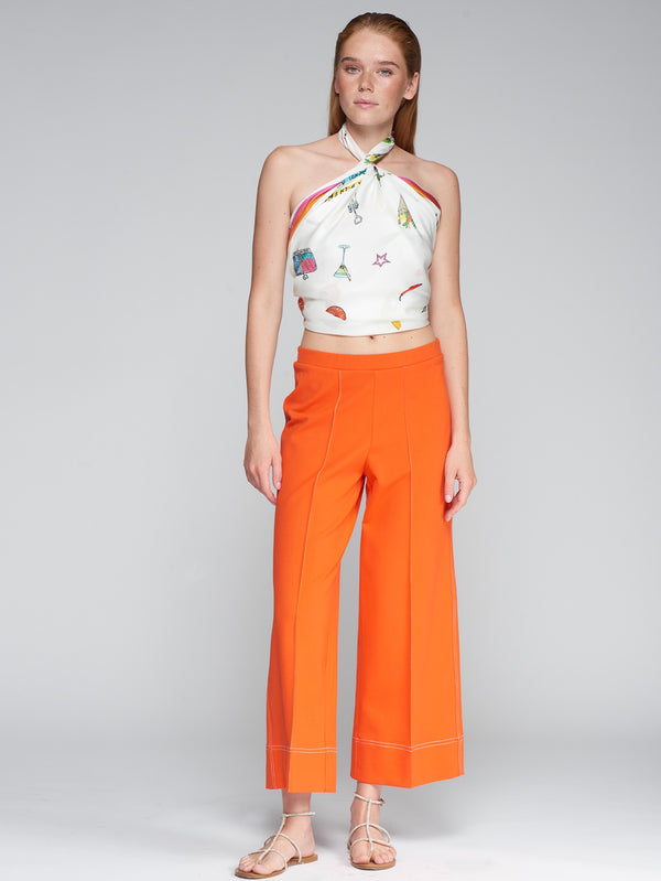 Wide leg trouser-Orange