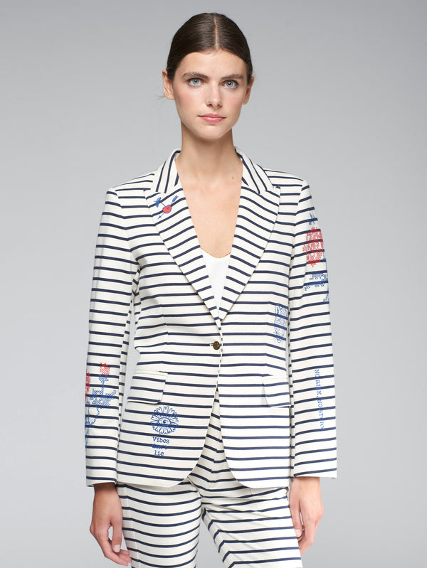 Stripe Blazer