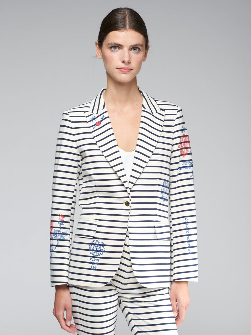 Stripe Blazer