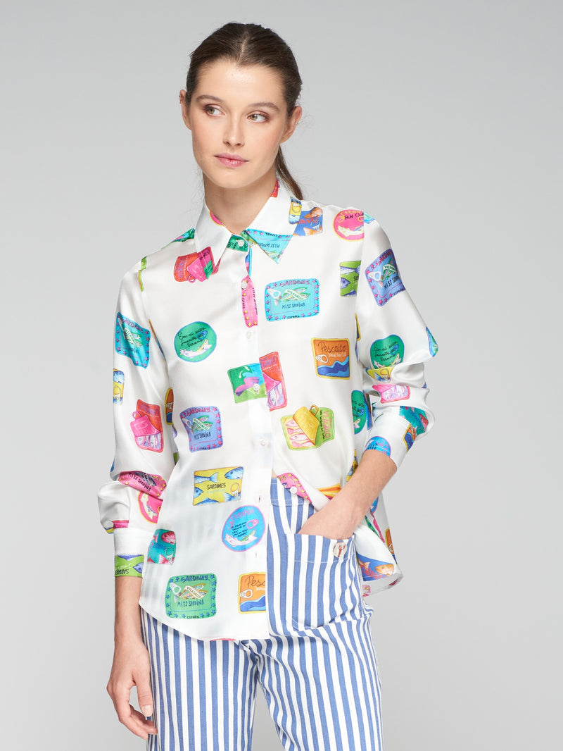 Print Silk Shirt