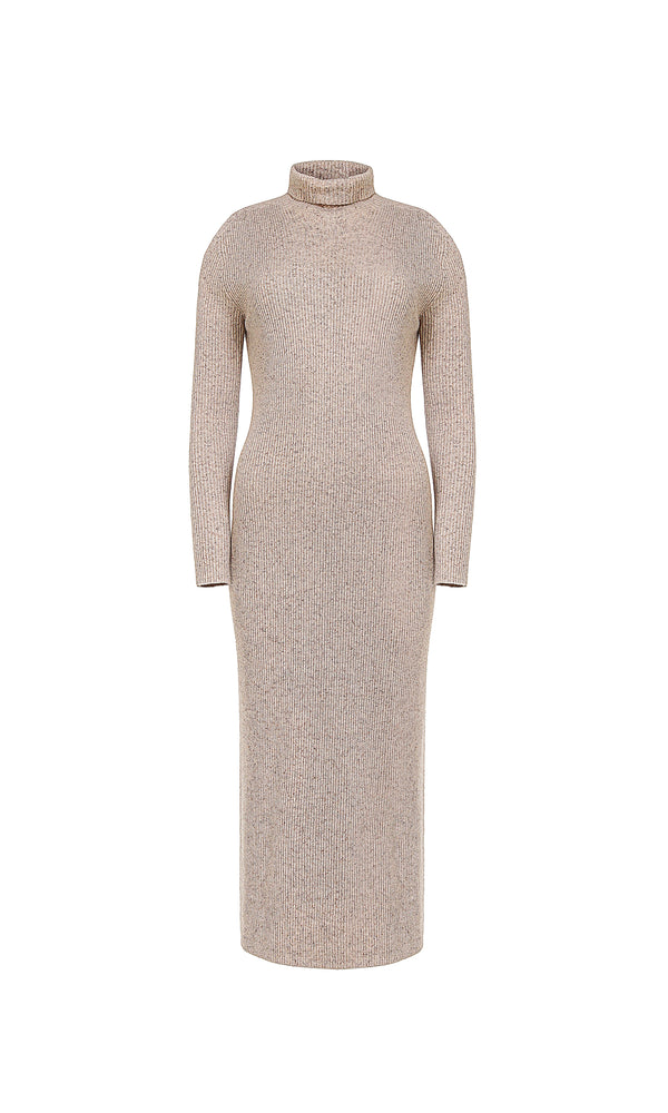 Hi Neck Knitted Dress