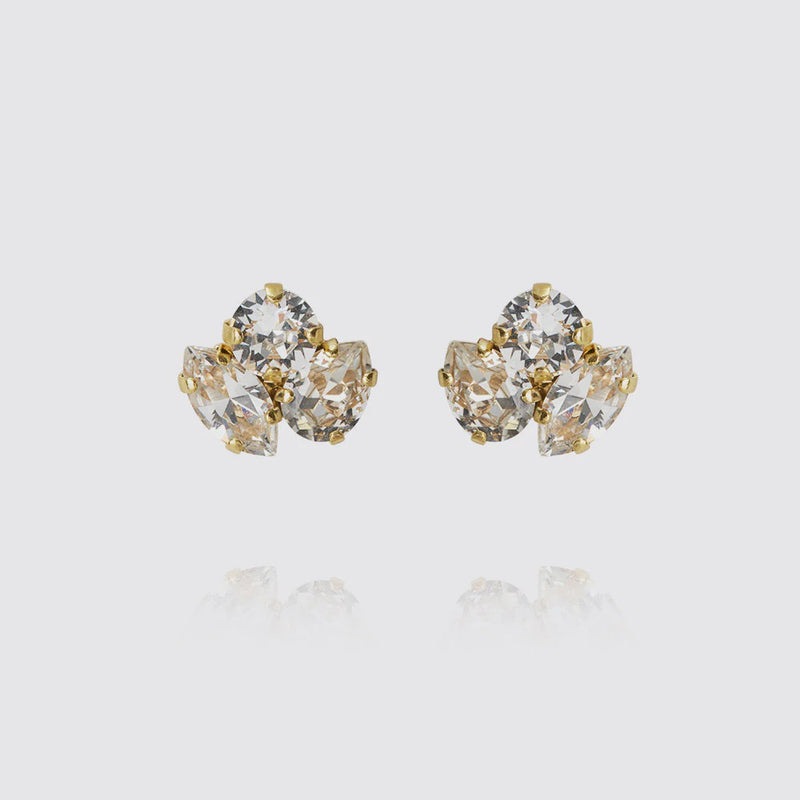 Ana Gold Earring -Crystal