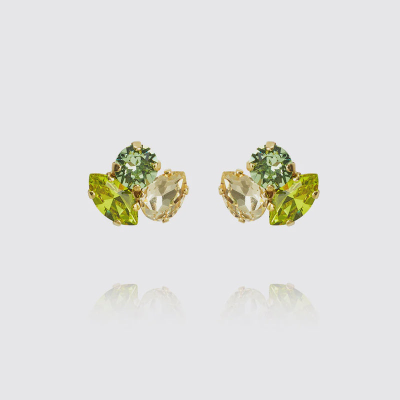 Ana Gold Earring-Lime combo