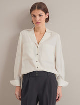 Spencer V-neck Silk Shirt