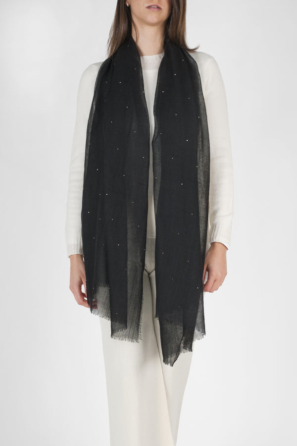 Glare wool Stole-Black