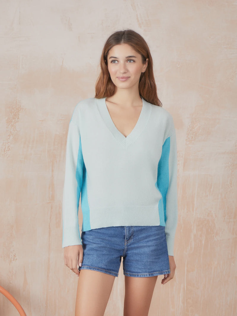 June Colour Block V-Neck