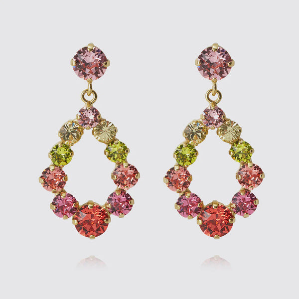 Mini Delia gold earrings- Tropicana