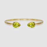 Petite drop gold bracelet Citrus Green