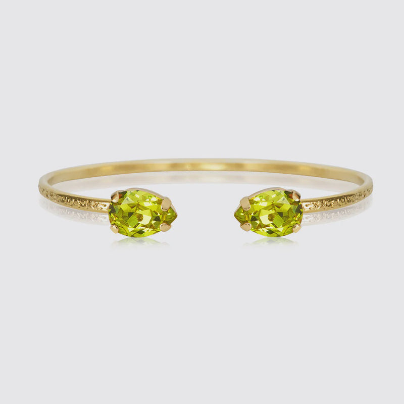 Petite drop gold bracelet Citrus Green