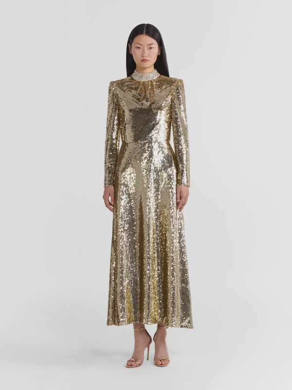 Jena sequin dress embroidery