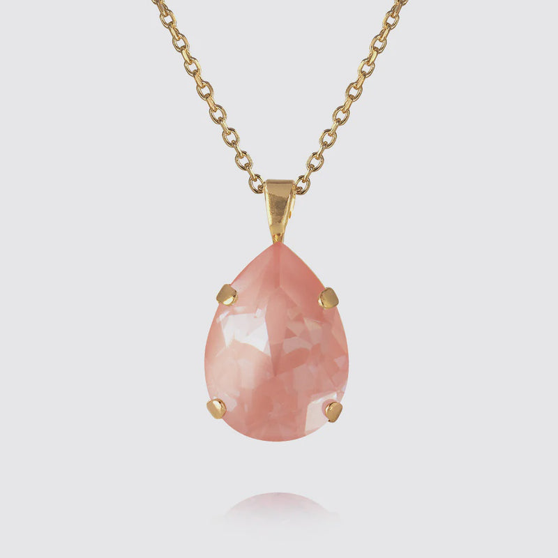 Mini drop gold necklace-Flamingo Ignite