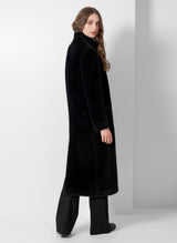 Single breasted long coat-Black