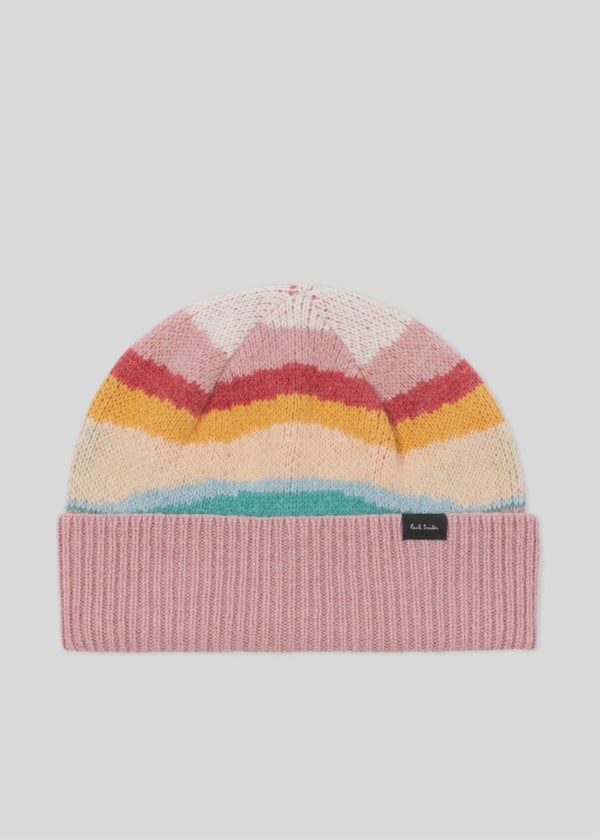 Pink 'Swirl' Knitted Beanie