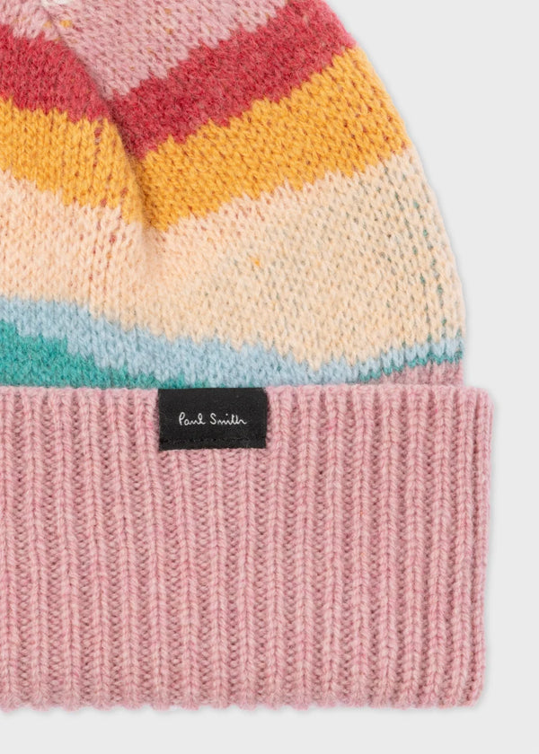 Pink 'Swirl' Knitted Beanie