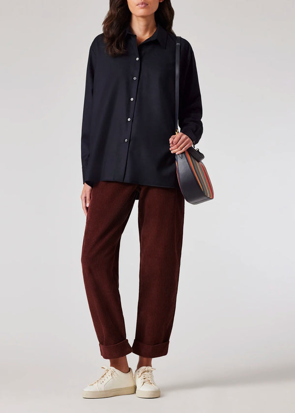 Corduroy barrel leg Trousers