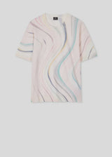 'Faded Swirl' Short Sleeve Wool Knitted Top