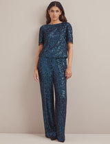 Hester sequin Jumpsuit-Navy