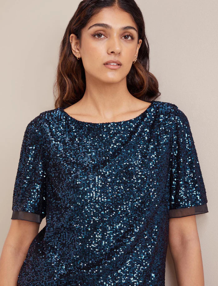 Hester sequin Jumpsuit-Navy