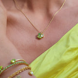 Ana Gold Necklace-Lime combo