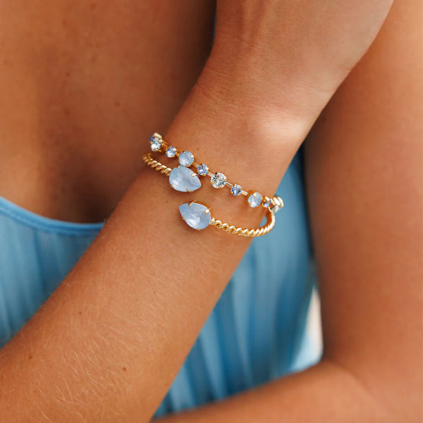 Calanthe Gold Bracelet - Sky Combo