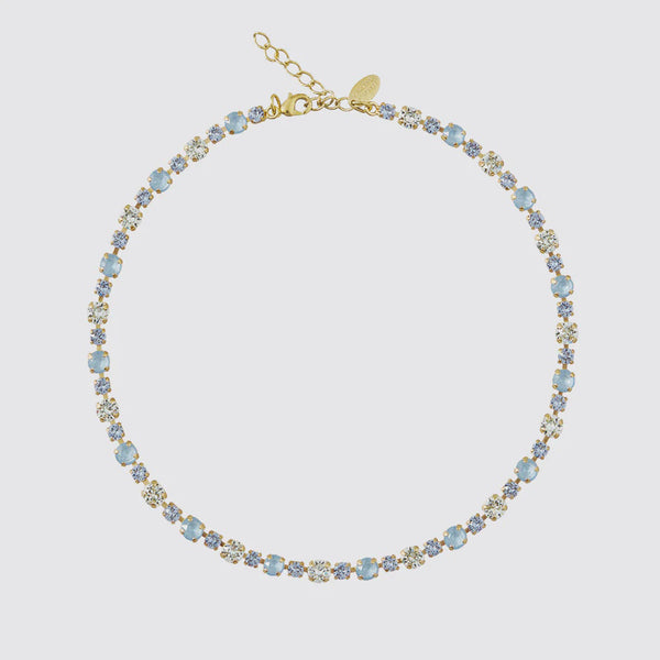 Calanthe Gold Necklace - Sky Combo