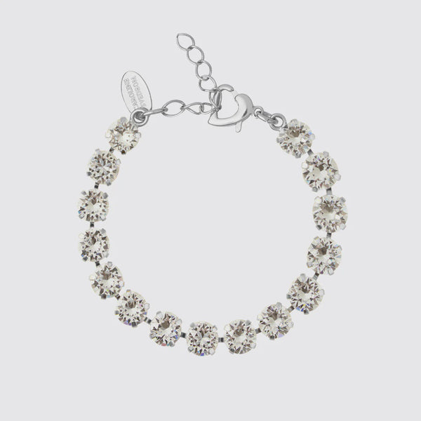 Cora Rhodium Crystal Bracelet