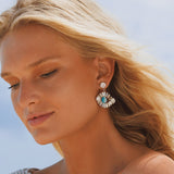 Greek eye statement earring