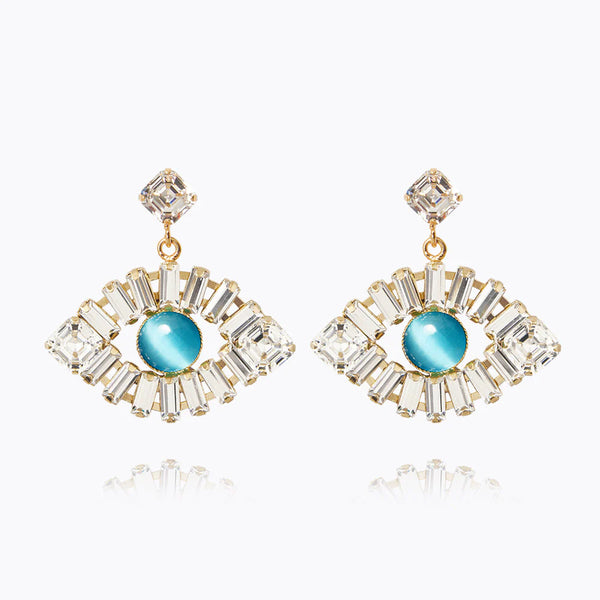 Greek eye statement earring