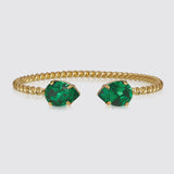 Mini drop gold Bracelet-Majestic Green