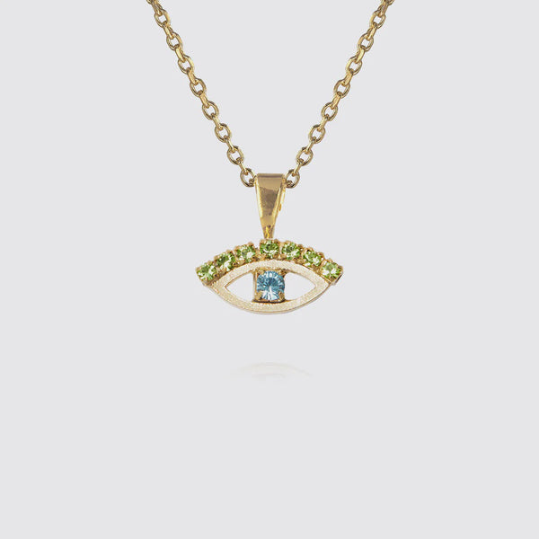 Petite greek eye necklace