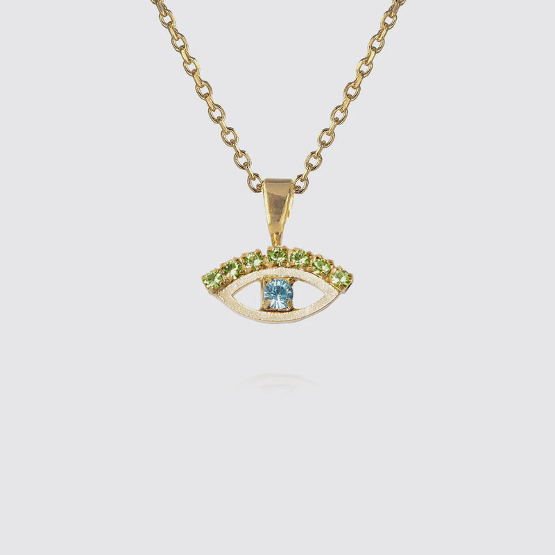 Petite greek eye necklace