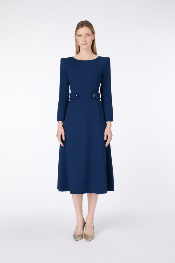 Tiffany-Fit and Flare crepe Dress